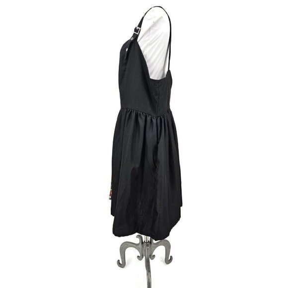 New Skelanimals Plaid Split Dress Womens Plus 2/18-20 2X Black Red Mini Zip - Picture 6 of 9